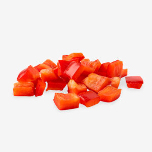 Pimiento rojo dado congelado